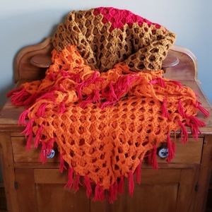 Crochet blanket scarf 🍂🍁